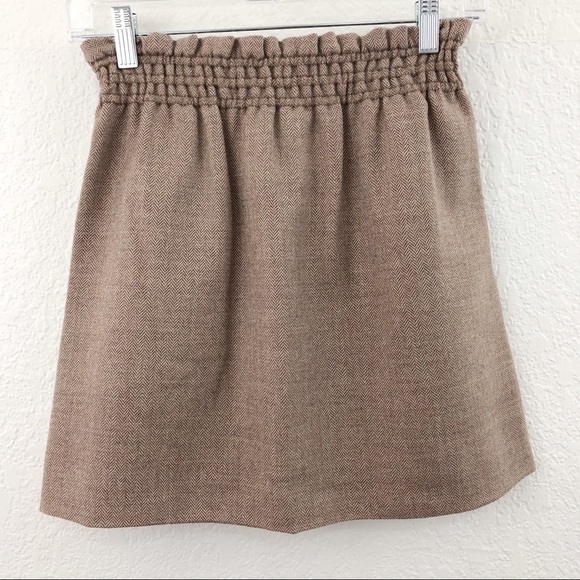 J. Crew herringbone bell skirt in taupe size 0 - Picture 3 of 5